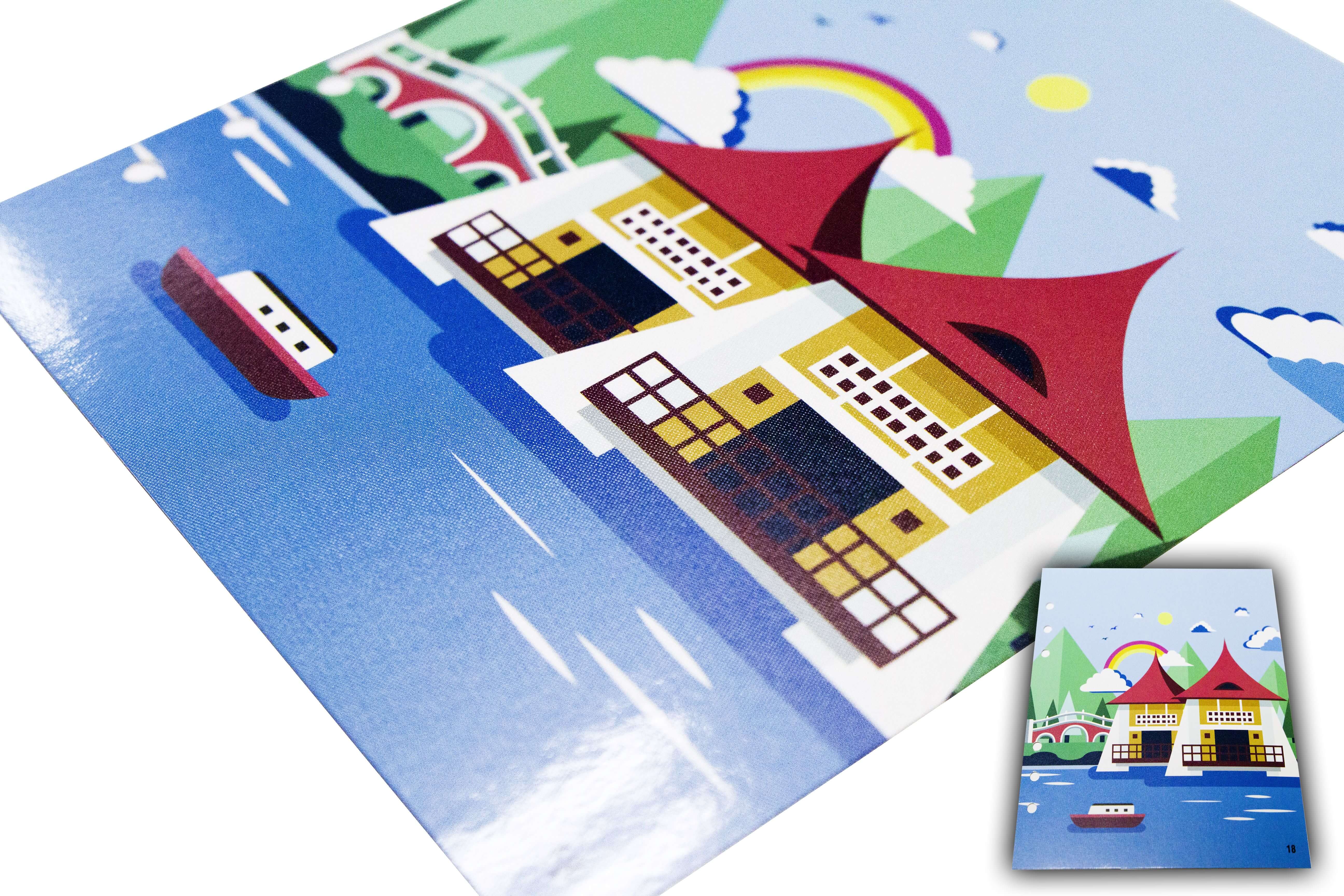 Emboss/Stereographic effect by silkscreen