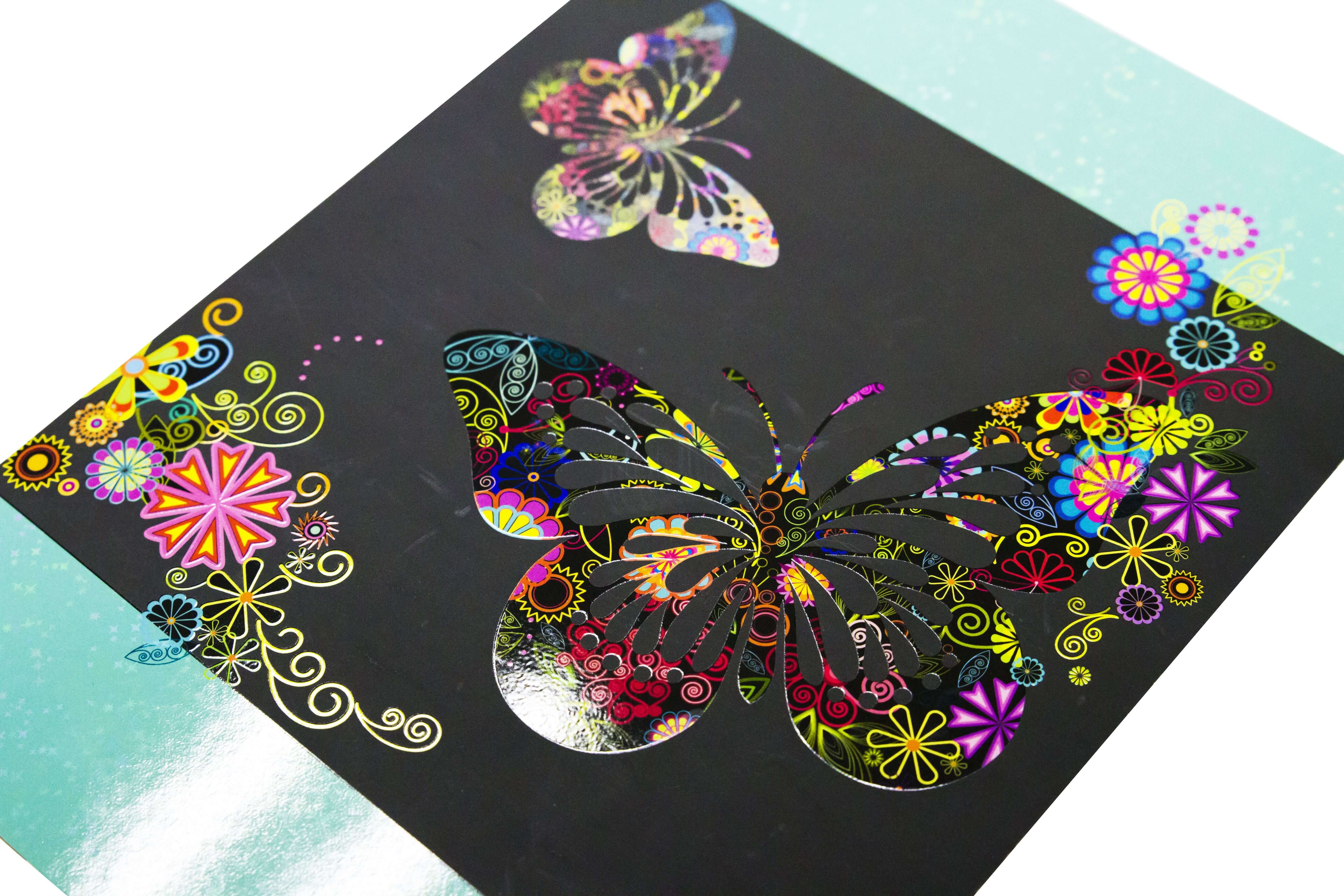 hologram transfer & Matt & high gloss effect by silkscreen